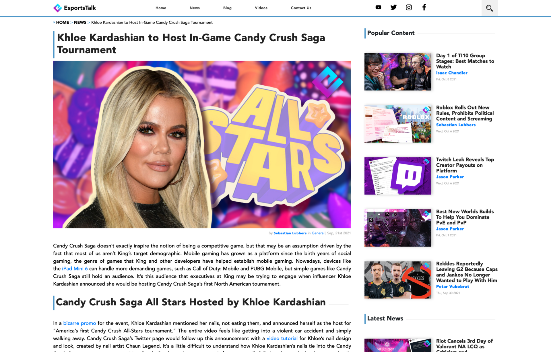 Candy Crush Saga All Star Tournament - The Shorty Awards